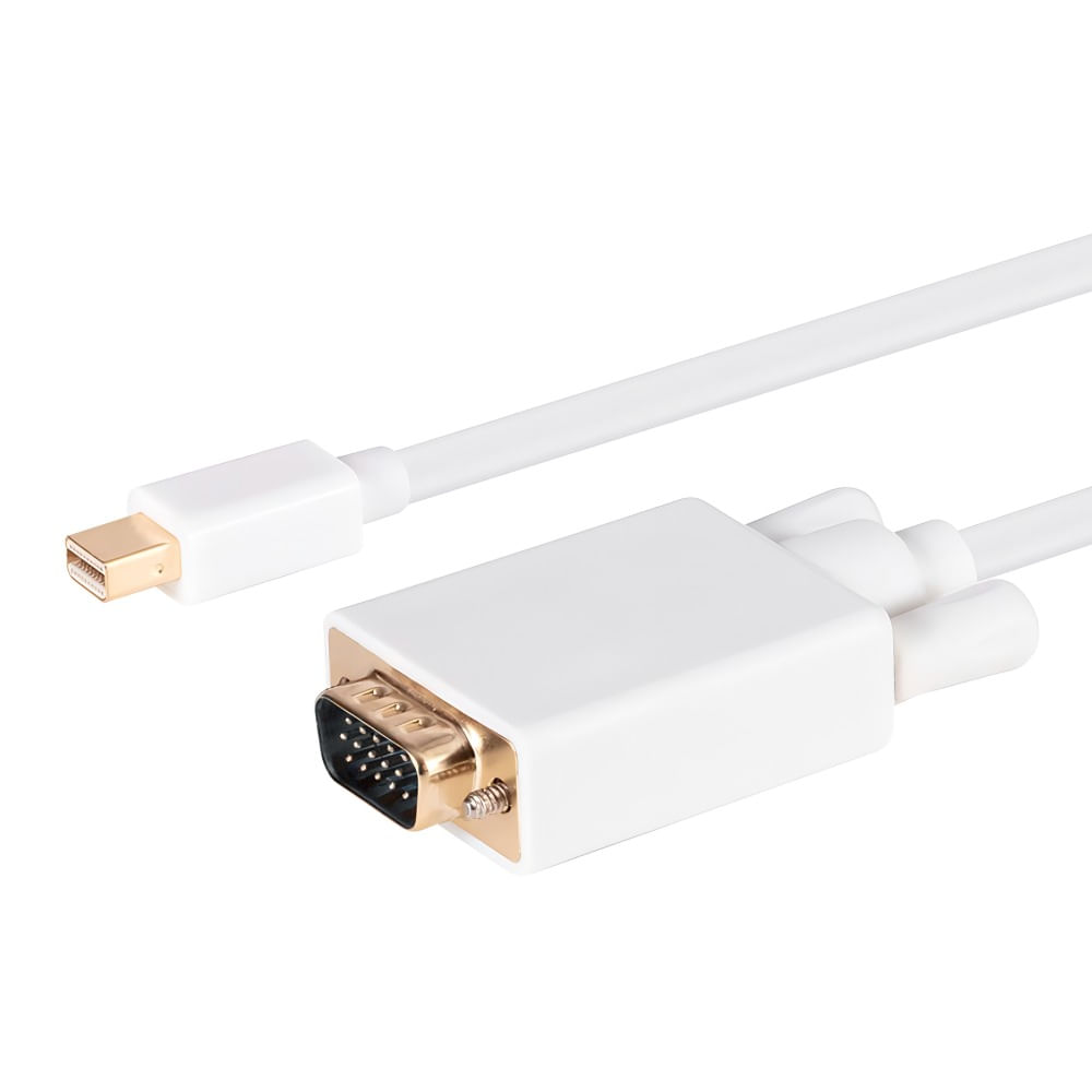 Cabo Mini Displayport Macho x VGA Branco 1,80 Metros